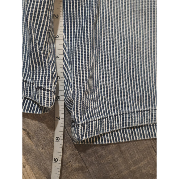 NWT Hudson Chino Shorts Size 36 Railroad Stripe Blue White Cotton Mens MSRP: 125 - Picture 2 of 8